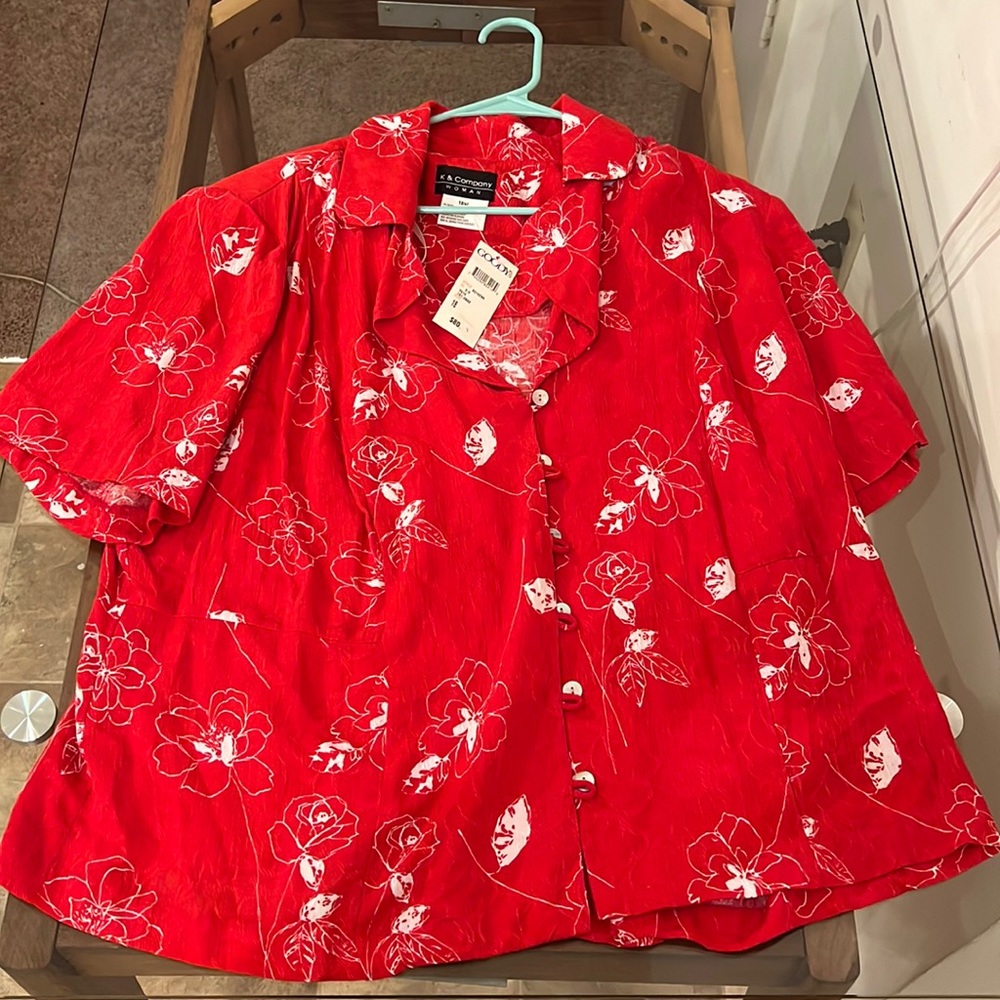 New red dress shirt